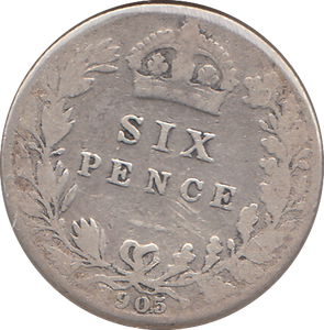1905 SIXPENCE ( FINE )