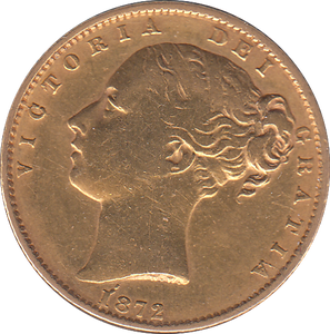 1872 SOVEREIGN DIE 7 ( VF )