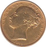 1872 SOVEREIGN DIE 7 ( VF )