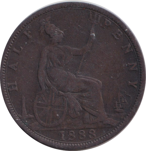 1888 HALFPENNY ( FINE )