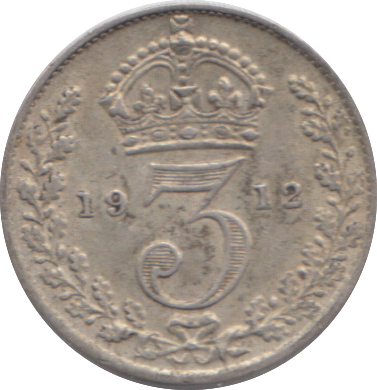 1912 THREEPENCE ( GVF )