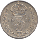 1912 THREEPENCE ( GVF )