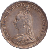 1891 THREEPENCE ( GVF )