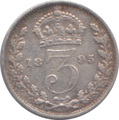 1895 THREEPENCE ( FINE )