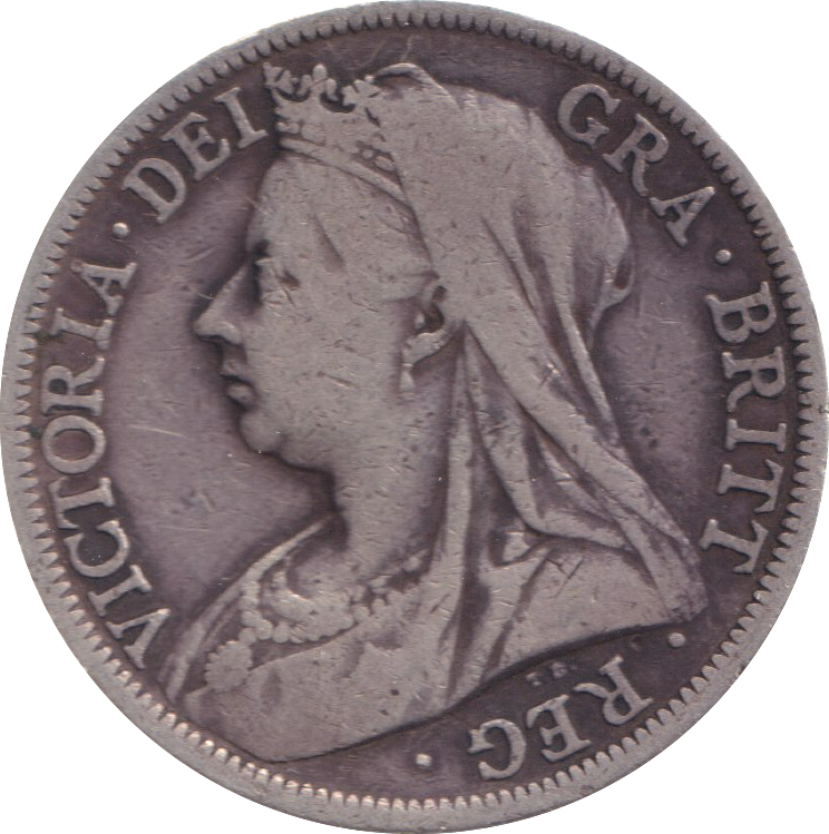 1900 HALFCROWN ( FINE )