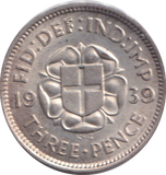 1939 THREEPENCE ( AUNC )