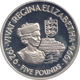 1996 SILVER PROOF FIVE POUNDS GUERNSEY