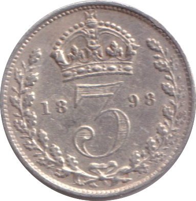 1898 THREEPENCE ( VF )