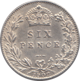 1902 SIXPENCE ( AUNC )