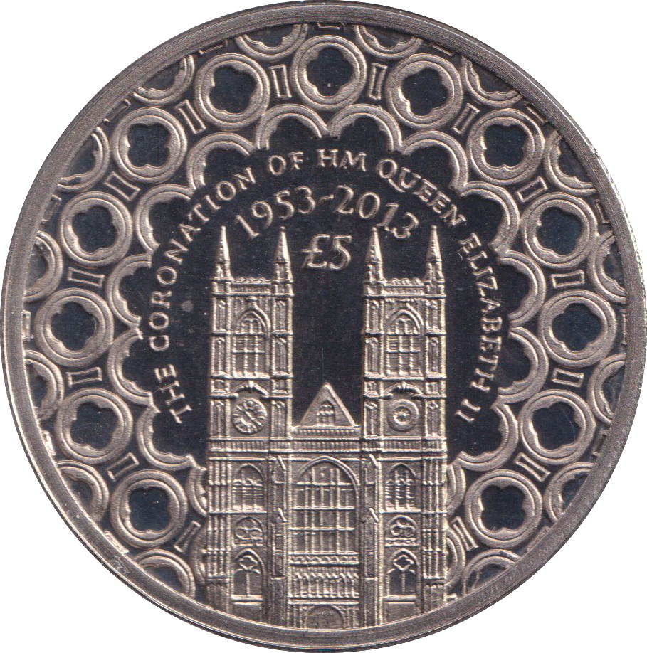 2013 CORONATION OF QUEEN ELIZABETH PROOF FIVE POUND TRISTAN DA CUNHA