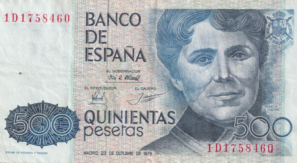 1979 500 PESTAS BANKNOTE SPAIN REF-1651