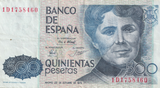 1979 500 PESTAS BANKNOTE SPAIN REF-1651