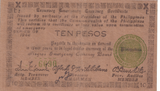 1944 PHILIPPINES TEN PESOS CERTIFICATE REF-1710