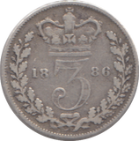 1886 THREEPENCE ( FINE )