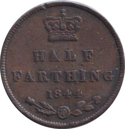 1844 HALF FARTHING ( GVF )