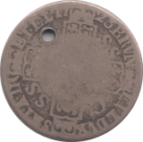 1723 HOLED SIXPENCE ( NF )