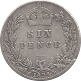 1894 SIXPENCE ( FINE )