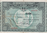 1937 100 PESTAS BANKNOTE SPAIN BILBAO REF-1644
