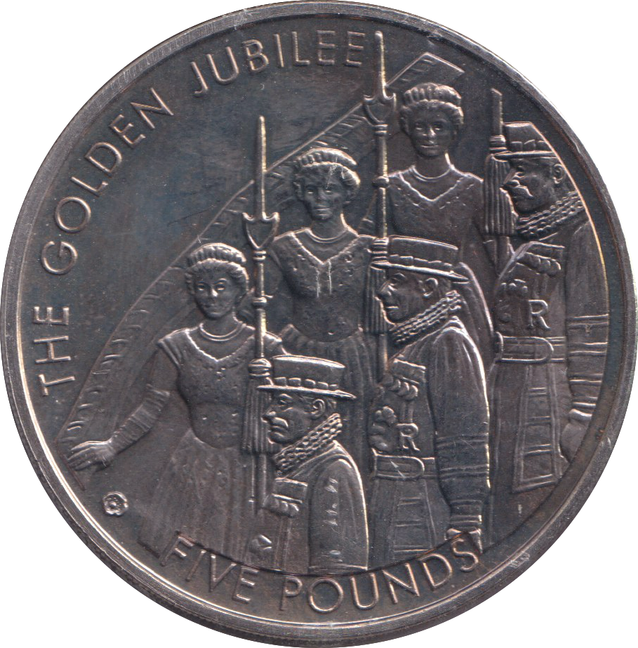 2002 THE GOLDEN JUBILEE FIVE POUND BAILIWICK OF JERSEY