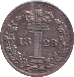 1828 MAUNDY ONE PENNNY ( EF )