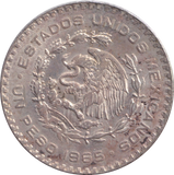1965 SILVER 1 PESOS MEXICO
