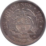 1897 SILVER 2 1/2 SHILLING SOUTH AFRICA