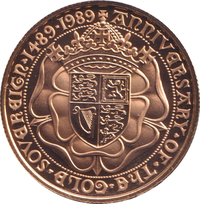 1989 GOLD DOUBLE SOVEREIGN TWO POUNDS ( PROOF )