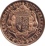 1989 GOLD DOUBLE SOVEREIGN TWO POUNDS ( PROOF )