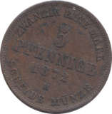 1872  SCHEIDE MUNZE 5 PFENNINGE