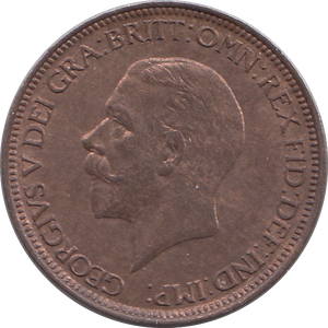 1929 HALFPENNY ( UNC )