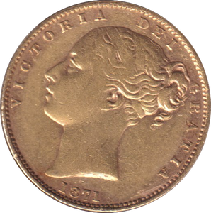 1871 GOLD SOVEREIGN ( VF ) DIE 106