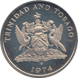 1974 25 CENT TRINIDAD & TOBAGO