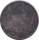 1871 SIXPENCE ( NF )