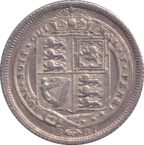 1887 SIXPENCE ( GF )
