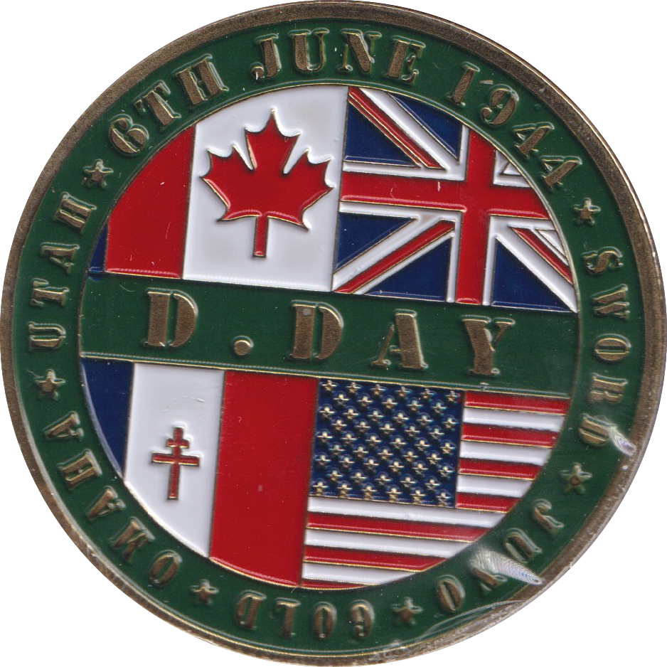 1944 MEDALLION D-DAY ENAMELLED 82ND AIRBORNE