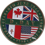 1944 MEDALLION D-DAY ENAMELLED 82ND AIRBORNE