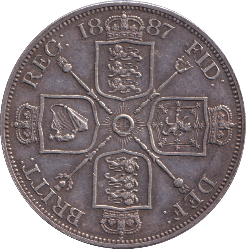 1887 DOUBLE FLORIN ( EF )