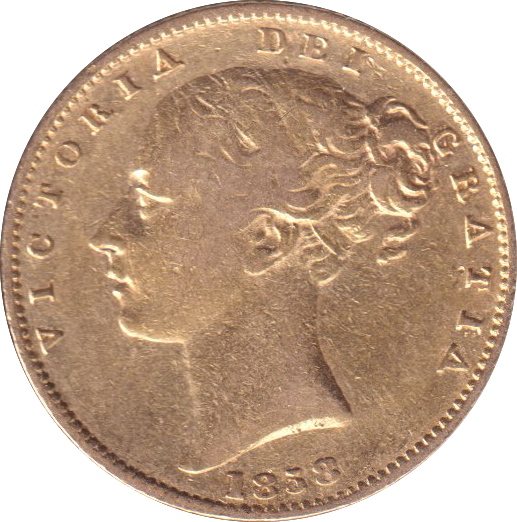 1858 GOLD SOVEREIGN ( GVF )