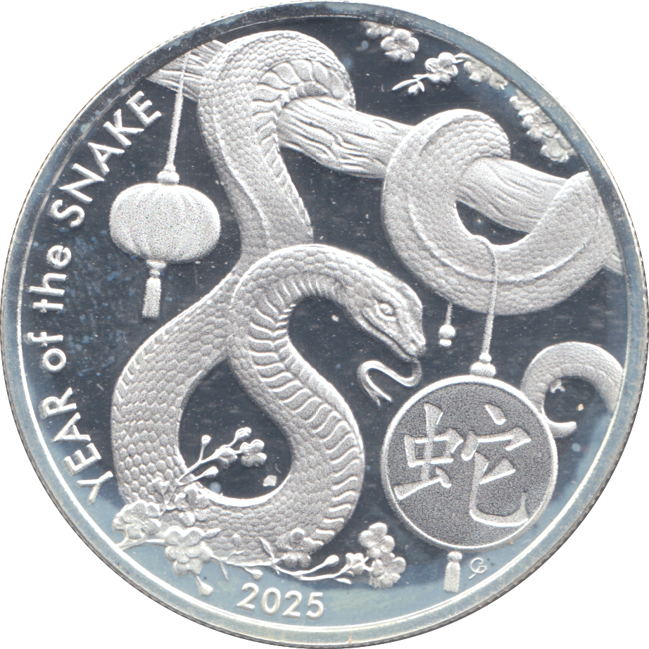 2025 1 OZ FINE SILVER YEAR OF THE SNAKE COMMEMORATIVE COIN