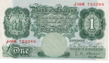 ONE POUND BANKNOTE BANK OF ENGLAND O'BRIEN £1-214