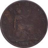 1864 FARTHING ( FINE )