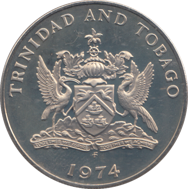 1974 50 CENTS TRINIDAD & TOBAGO