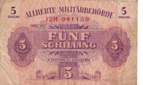 1944 AUSTRIA 5 SCHILLING BANKNOTE REF-1699