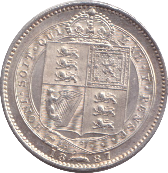 1887 SHILLING ( AUNC )