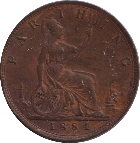 1884 FARTHING ( UNC )