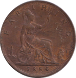 1884 FARTHING ( UNC )