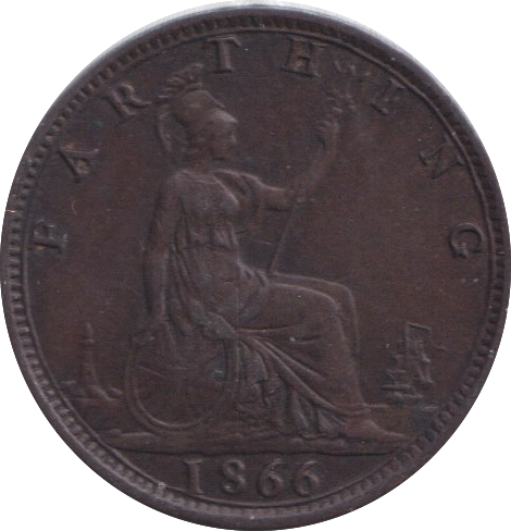 1866 FARTHING ( GFV )
