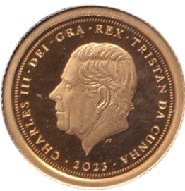 2023 GOLD PROOF FIVE POUND TRISTAN DA CUHNA