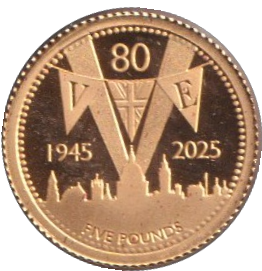 2025 GOLD PROOF FIVE POUND ASCENSION ISLAND