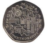 2019 50P SHAPED COIN LAND OF HOPE AND GLORY